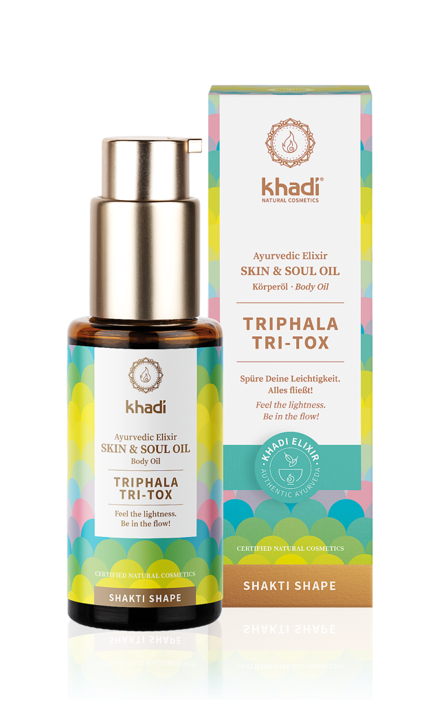 Khadi elixír olej pre pokožku a dušu TRIPHALA TRI-TOX, 50 ml 