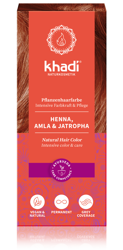Khadi rastlinná farba na vlasy HENNA & AMLA & JATROPHA