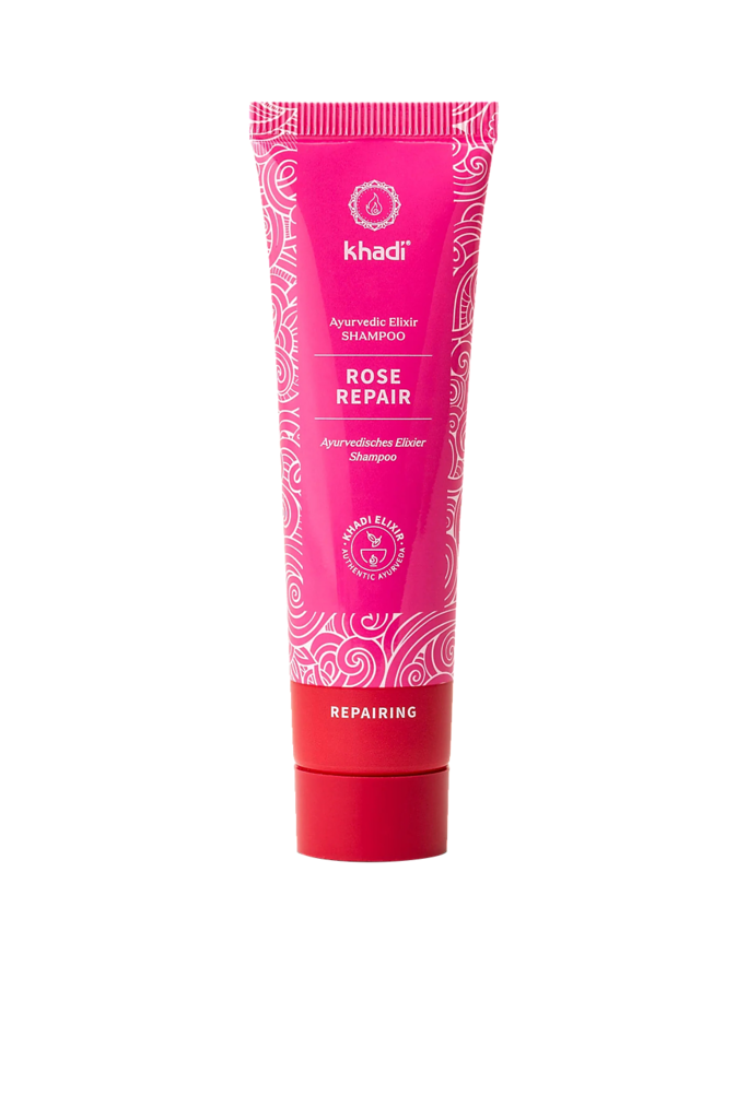 Khadi elixír ŠAMPÓN RUŽA REPARÁCIA, 30 ml - cestovné balenie