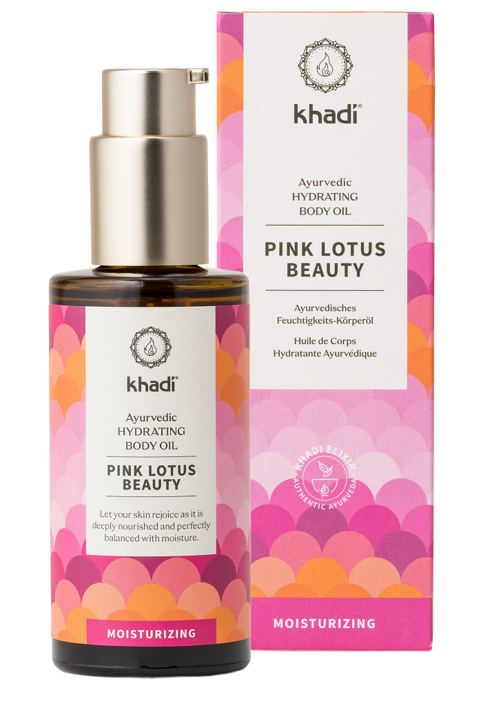 Khadi elixír olej pre pokožku a dušu RUŽOVÝ LOTOS KRÁSA, 100 ml