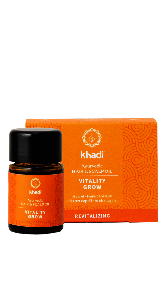 Khadi vlasový olej VITALITA RAST, 10 ml - cestovné balenie