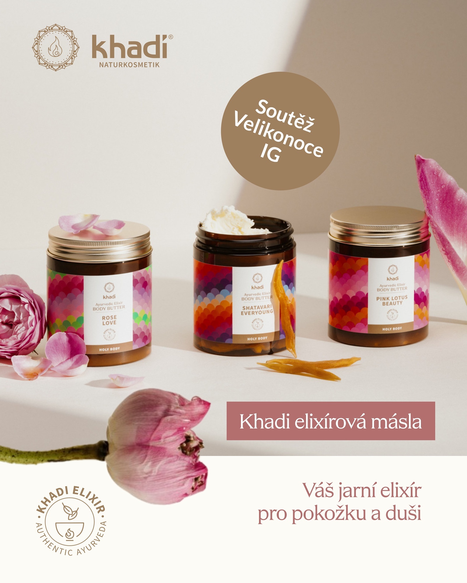 Veľkonočné súťaže o Khadi elixírové maslá